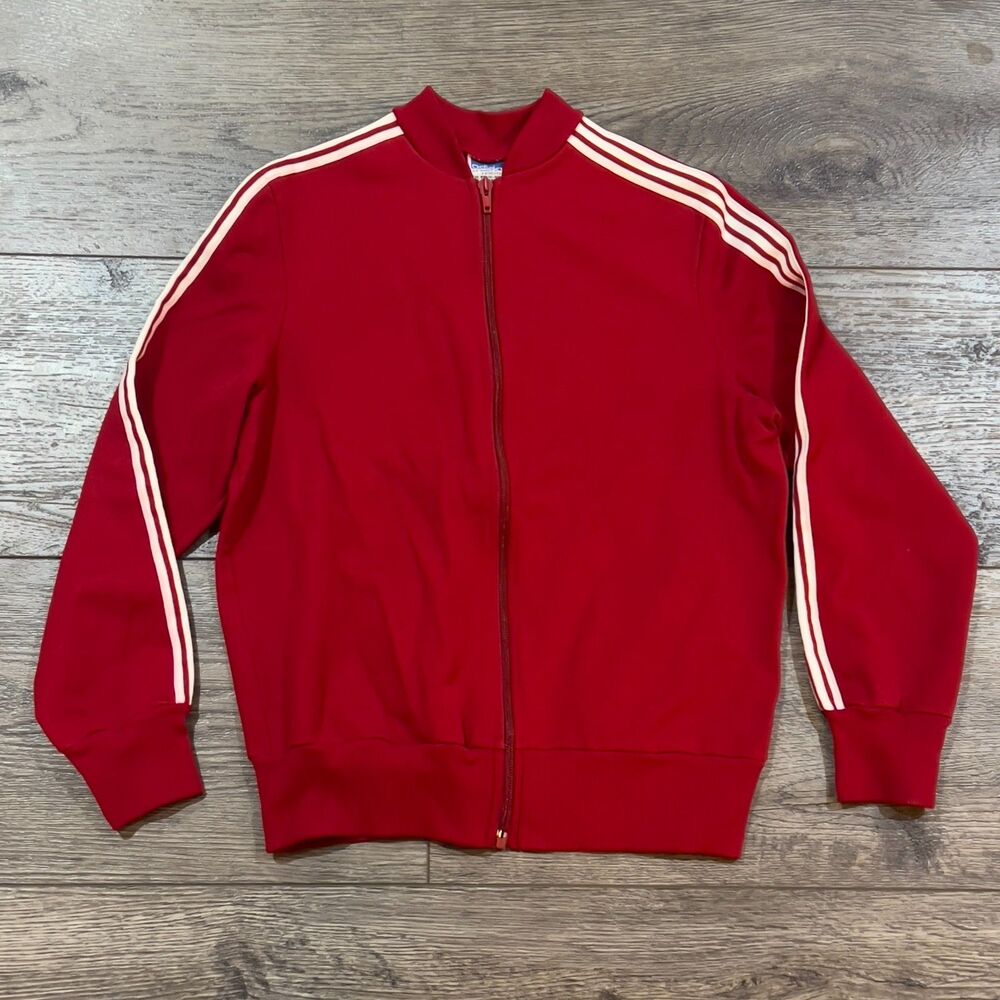 RARE! Vintage 60s Adidas Made in West Germany Zip Track Jacket Kids 12 Womens XS